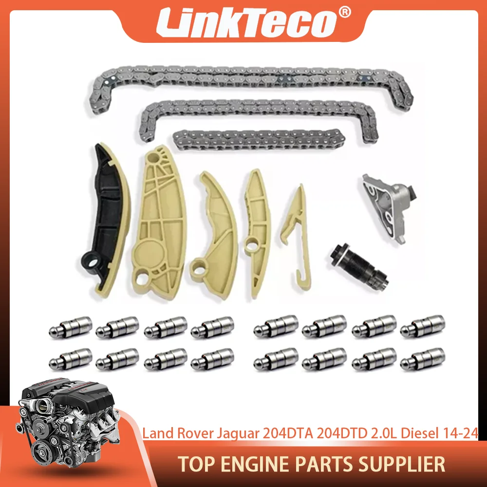 Timing Chain Kit with Valve Lifter for Land Rover Discovery Sport Range Rover Velar Jaguar XE 2.0L Diesel 14-23 AJ200D 204DTA 20