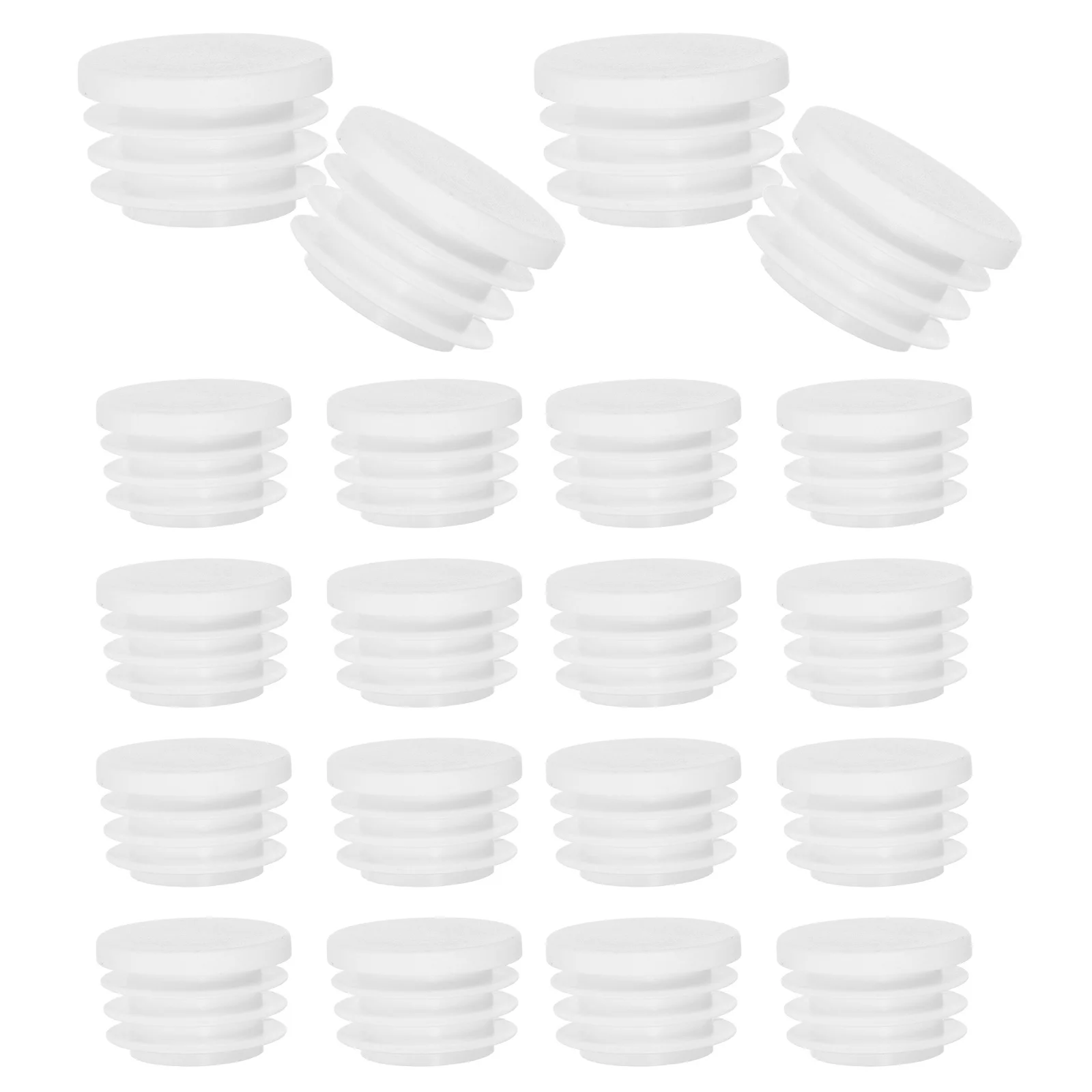 60 szt. Okrągłe zaślepki do rur, plastikowe końcówki, białe, do mebli, nóg krzeseł, rur, zaślepki do otworów, pyłoszczelne, nowoczesny wystrój