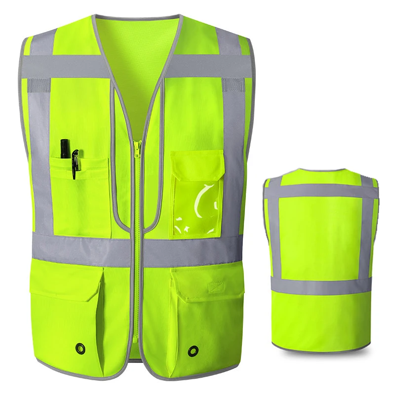 Reflective Vest for Motorcycle Motorbike Safety Vest Reflective with Big Pockets Construction Vest Reflector