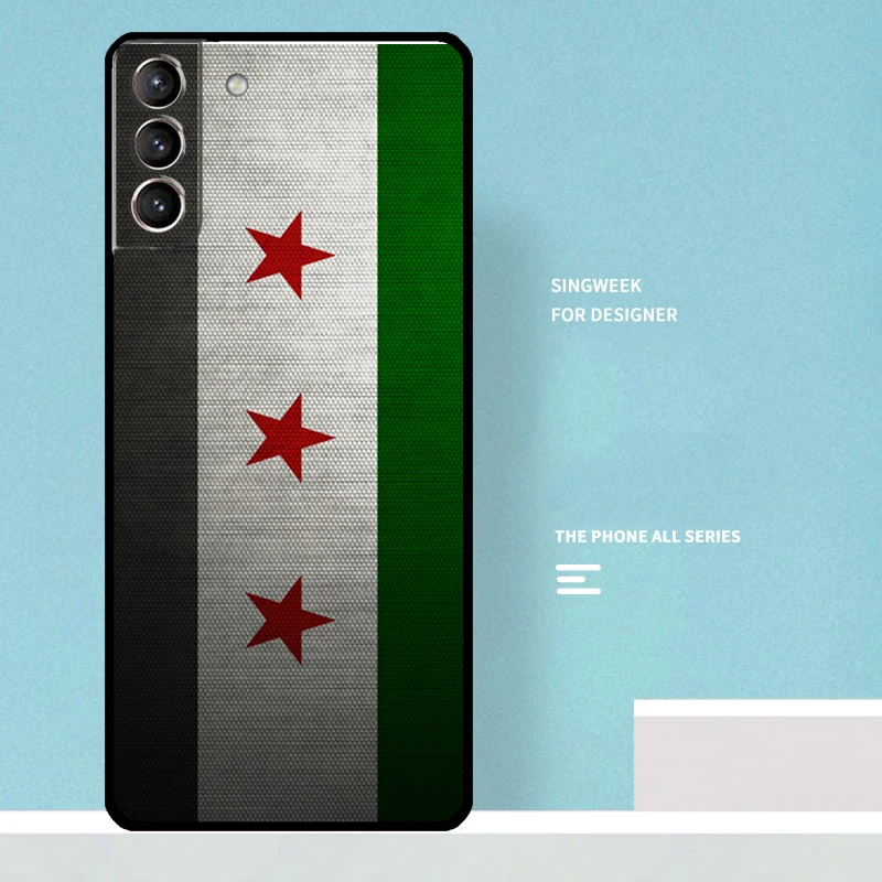 Flag of Syria Case For Samsung Galaxy S24 Ultra S21 S22 S23 Plus Note 10 Note 20 S8 S9 S10 S20 FE Coque