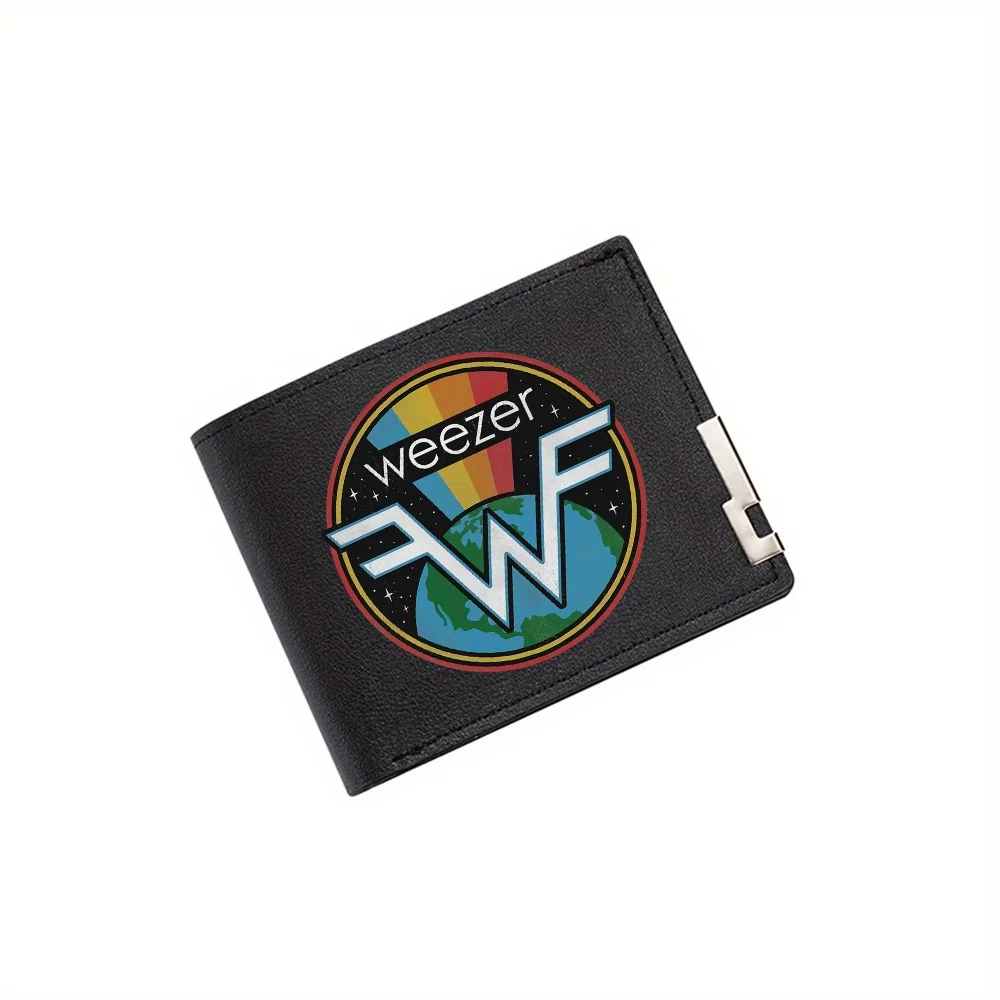Music band logo space world emblem Men's Wallet Printing Design Simple Modern Stylish Business Father's Boyfriend's Christmas Lo