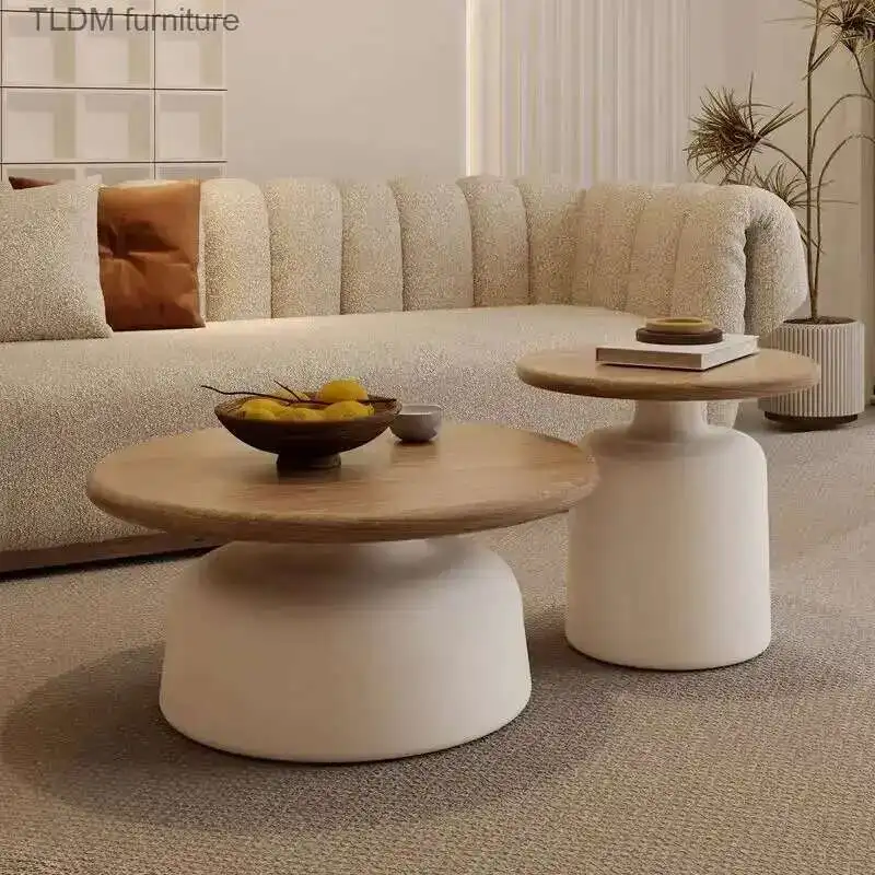 

Minimalist Wood Coffee Table Luxury Center Aesthetic Designer Side Table Writing Service Mesas Bajas Living Room Furniture