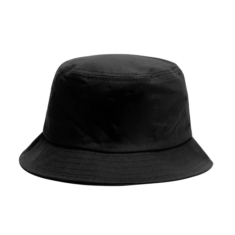 

Japanese & Korean Style Bucket Hat - Summer Thin UV Sun Hat for Women & Men, Oversized Head Black Versatile Face Basin Hat
