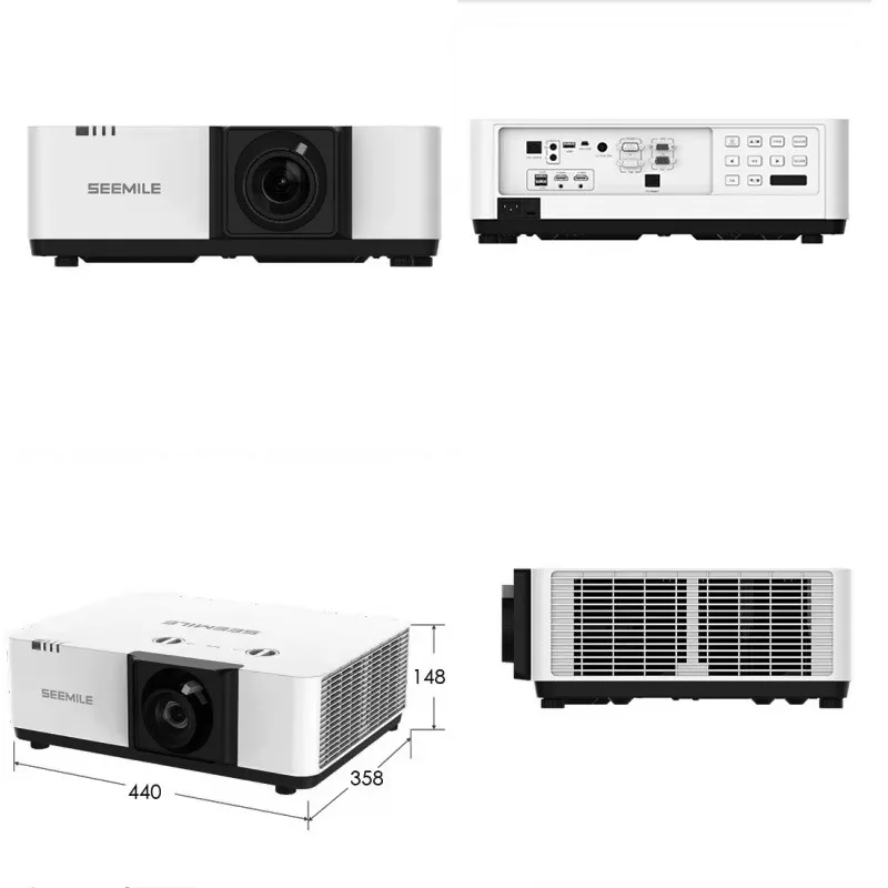 Mini Wireless Home Cinema Projector DLP Full HD Smart Video Theatre Laser 5500 Ansi Lumen Outdoor Manual Focus