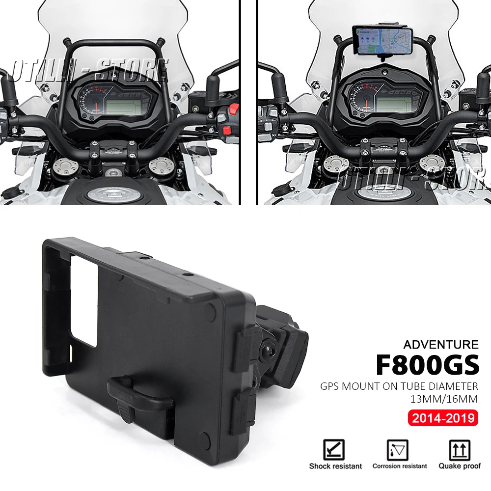 Universal Motorcycle Accessories GPS Mount Crossbar Ø 13/16 mm For BMW F800GS F 800 GS f800gs ABS ADV Adventure 2014 - 2018 2019