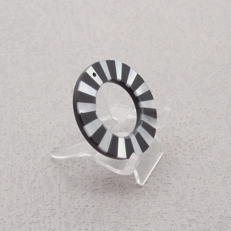 Intarsia Pendant Bead,Natural Stone Obsidian Shell Bead,Pendant For Necklace,DIY Jewelry 35x3mm 5g