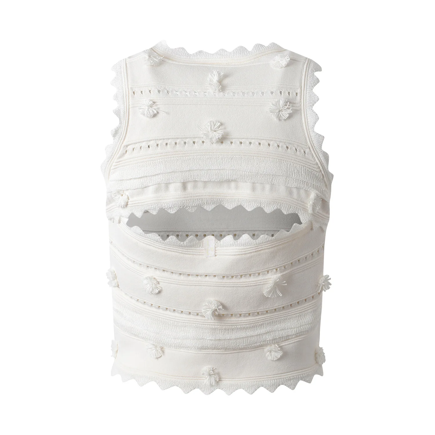 High-End 2024 Spring Summer New Design Embroidered Velvet Ball Vest Top f-Skirt Faion Set Split Hemline Floral Lace Trim