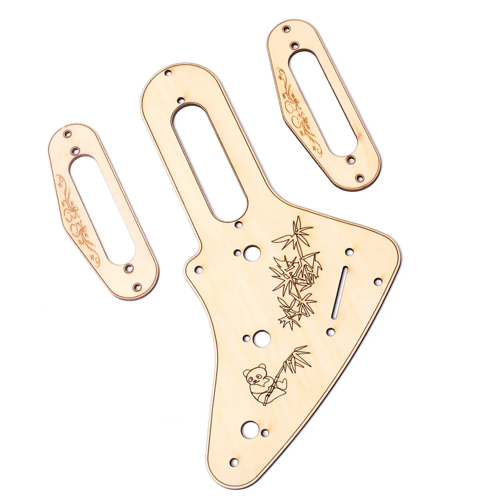 Pickguard لاقط الإطار مجموعة الخشب تحميل هامبوكر ل St Gb404 خمر نمط لتقوم بها بنفسك استبدال أجزاء الغيتار