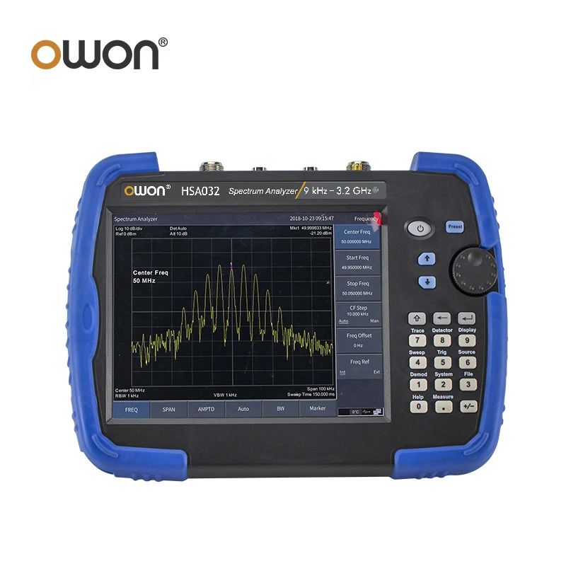 OWON Handheld Spectrum Analyzer HSA015 HSA032 Frequency Range 9KHz-3.2GHz Bandwidth 10Hz-3MHz EMI Testing+3.2 GHz Tracking Kit