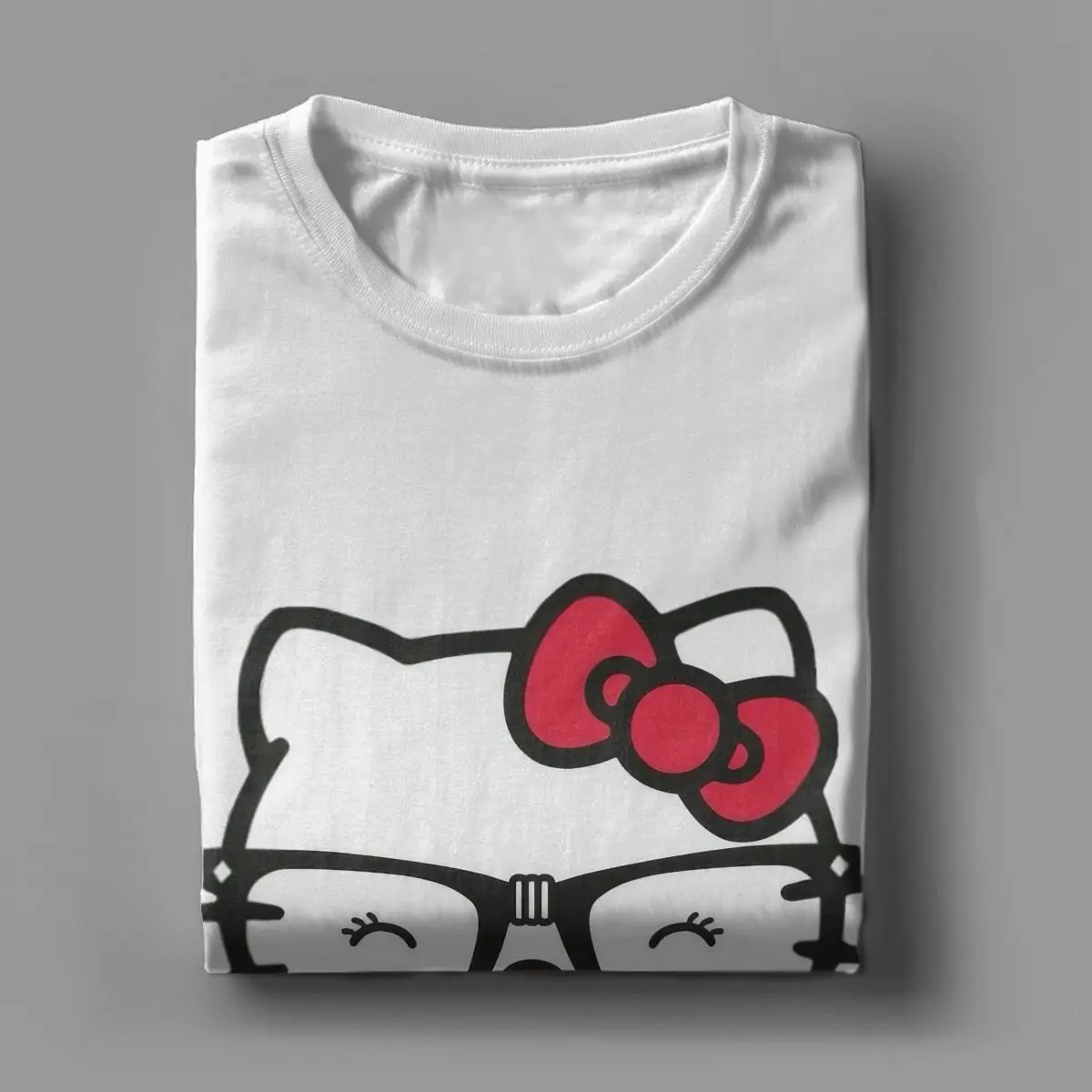 Hello Kitty Cute Cartoon T Shirt Men Women\'s Pure Cotton Awesome T-Shirt O Neck Tee Shirt Short Sleeve Tops Gift Idea