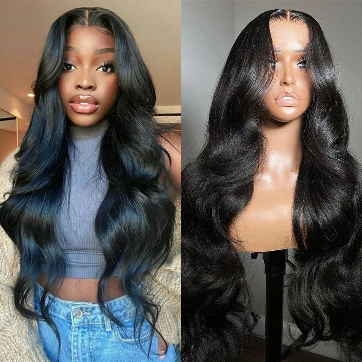 

Body Wave 13x4 Transparent Lace Frontal Wig 30Inch 300 Density Pre Plucked 13x6 Hd Lace Front Wig Brazilian Human Hair For Women
