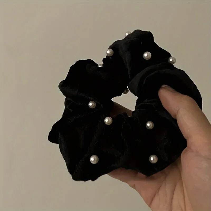 1 Pcs Fashion Simple Flocking Black Pearl Headbands Women Girls Party Hair Accessories image 5