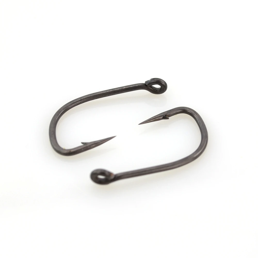 15pcs PTFE Coated High Carbon Steel Barbed Fish Hook With Eye Carp Fishing Accessories X702