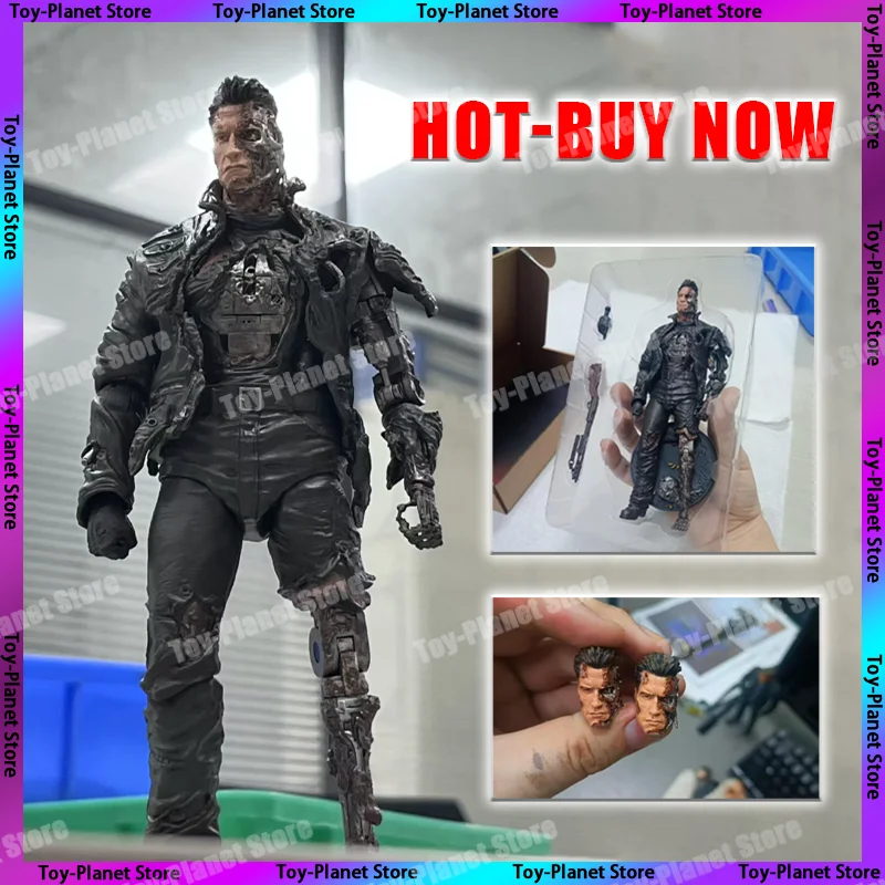 

Hot In Stock The Terminator Endoskeleton T-800 T-850 T3 2.0 Battle Damage T800 Movie Anime Action Figure Figurine Model Gift Toy