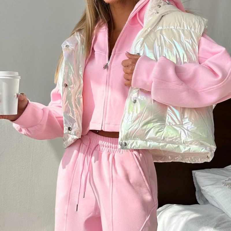 

Autumn and Winter Sleeveless Cotton Jacket for Women, Thickened for Warmth, Comfortable and Versatile for Going Out