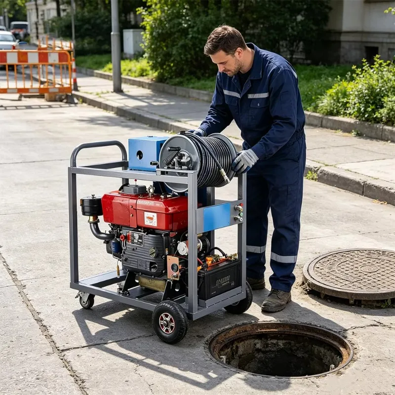 Sewer Line Cleaning Equipment Industrial Pipeline Unclogging Machine With Replaceable Cutter Head For Factory Use