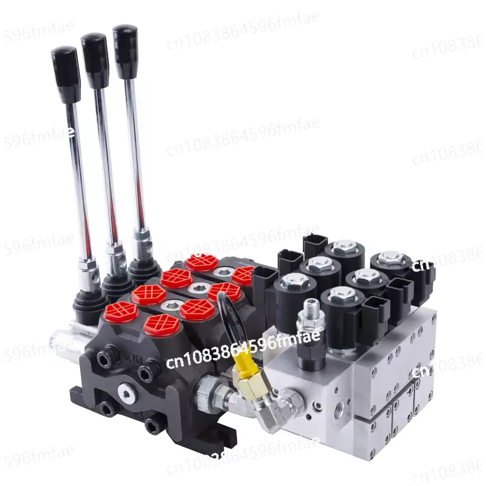 

15.8 GPM, 3 Spool, 5076 Max PSI, 12V/24V DC Hydraulic Monoblock Solenoid Directional Control Valve