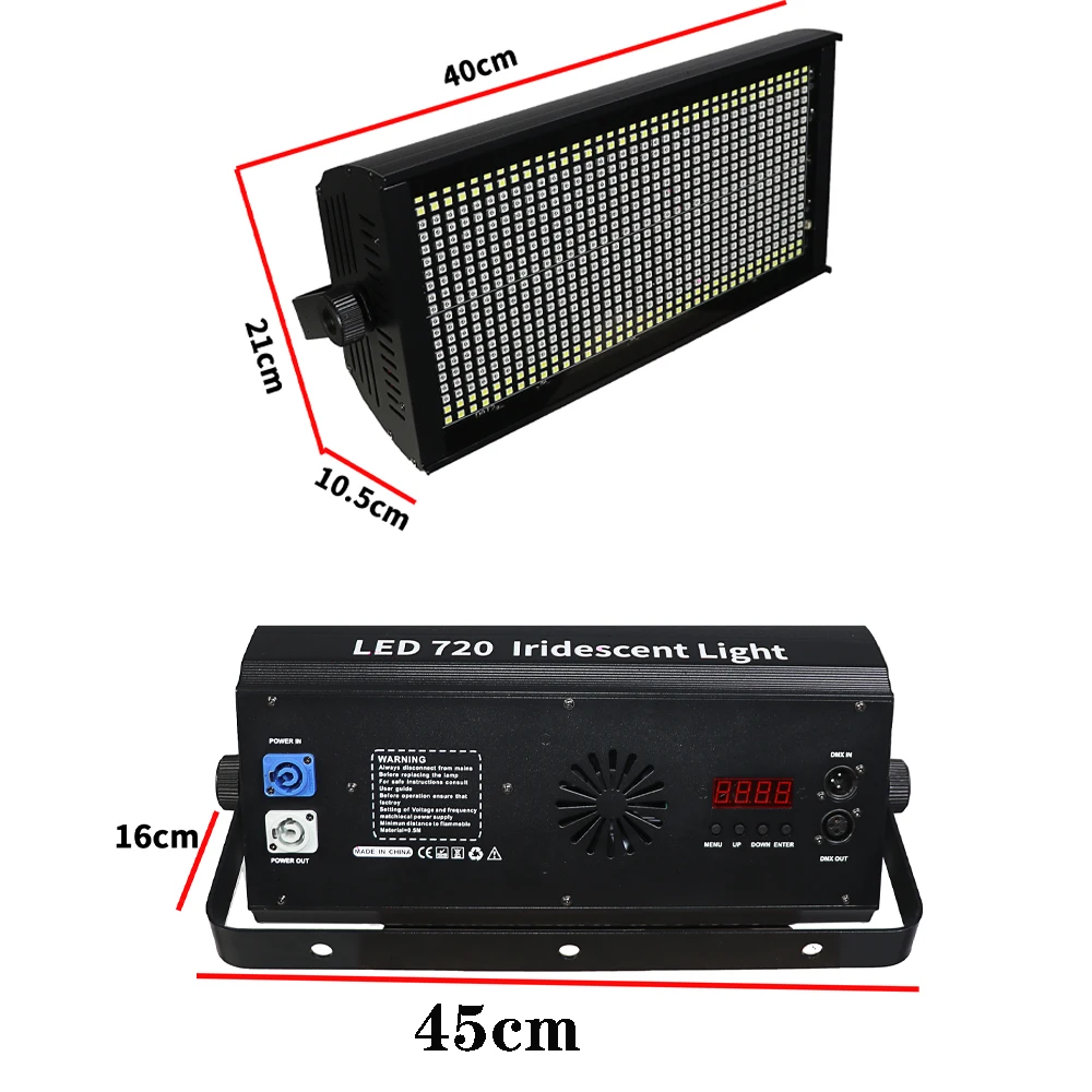 1/4pcs 200W 576RGB+144White LED Strobe Lights DMX Super Bright Uplight DMX512 Dj Disco Wash Bar Party Stage Lighting Effects