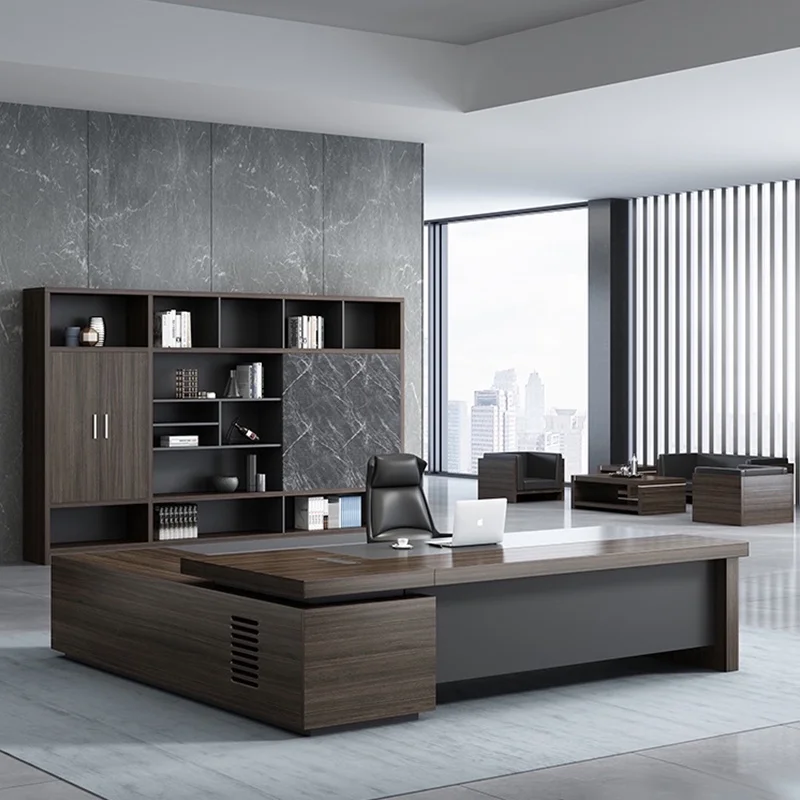 

Стол Boss, комбинация офисного стола и стула, офис руководителя, новый большой стол в китайском стиле, простой и современный офис