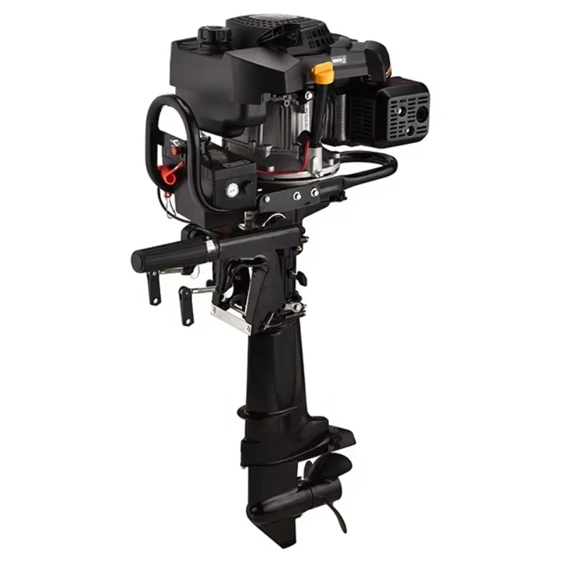 5.5/7.5/9HP 149/225cc 4 จังหวะเบนซินเครื่องยนต์นอกเรือสําหรับเรือตกปลา,เรือบดยางเรือโจมตี,ใบพัด Marine