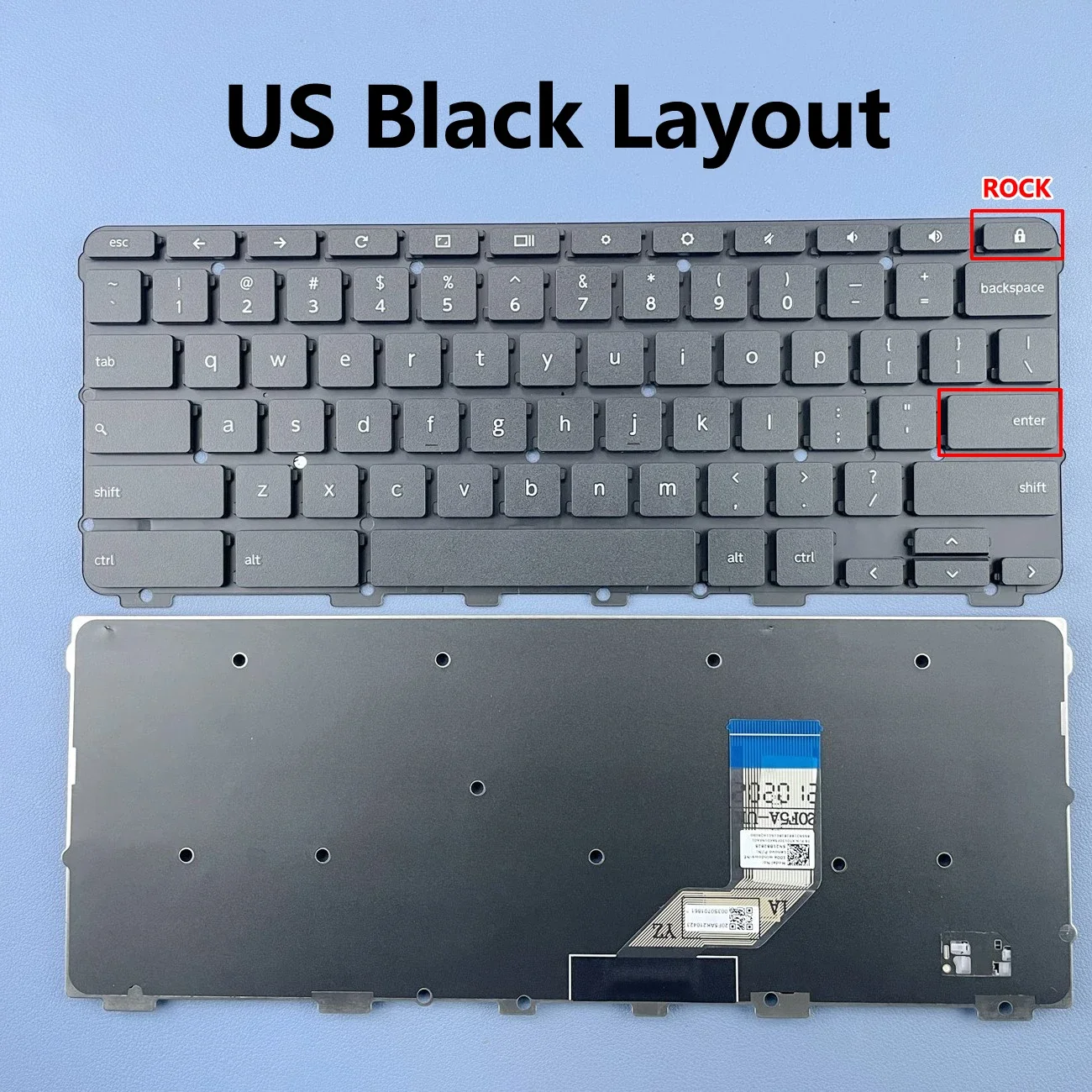 US Nordic Keyboard For Lenovo Chromebook&Windows 100e 81er N24, 100e 2nd Gen 81ma, 500e 81es Series Model 100E