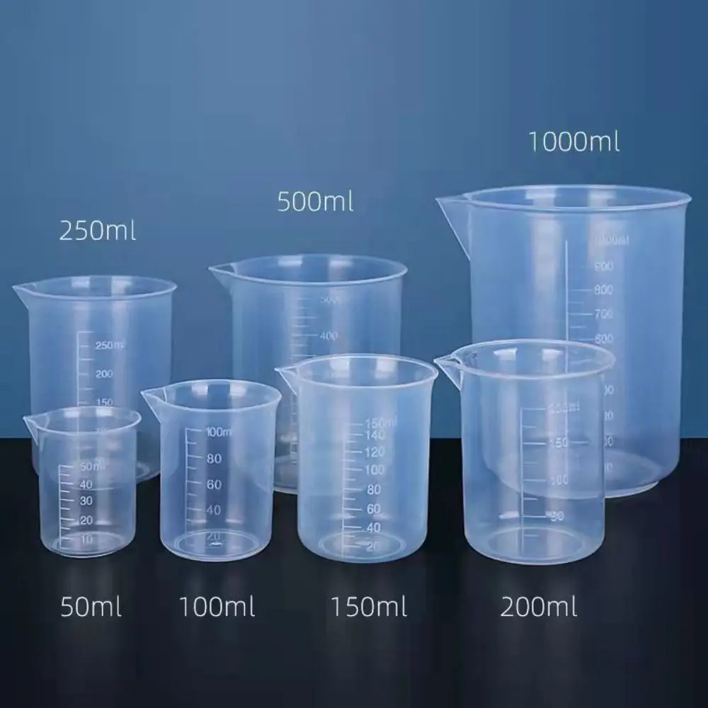 50Ml-1000Ml Transparante Schaal Plastic Maatbeker V Vorm Mond Laboratorium Bekers Melk Thee Winkel Maatbeker grote Capaciteit