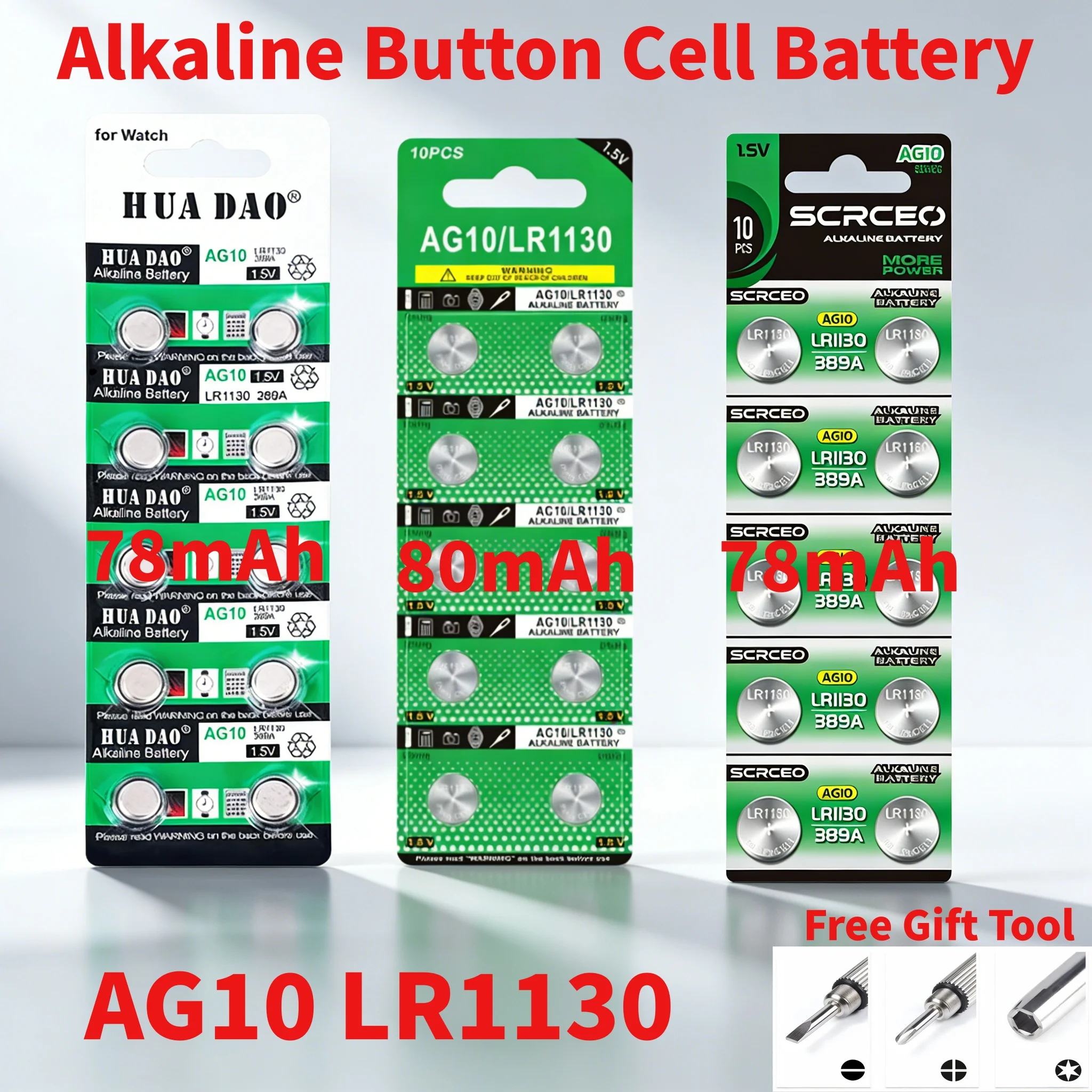

Hot-Selling Models AG10 1.55V Button Batteries LR1130 A High Quality Alkaline Coins Cell Battery For Watch Toy Calculators