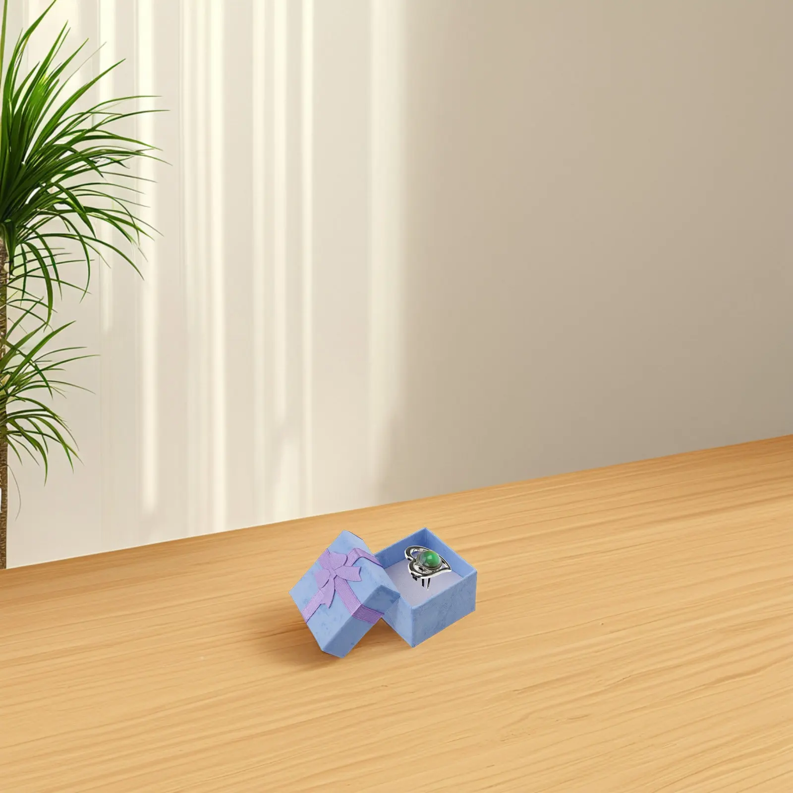 

24Pcs Jewelry Boxes Butterfly Bowknot Square Ring Box Lavender Cardboard Proposal Engagement Anniversary Wedding Display Storage