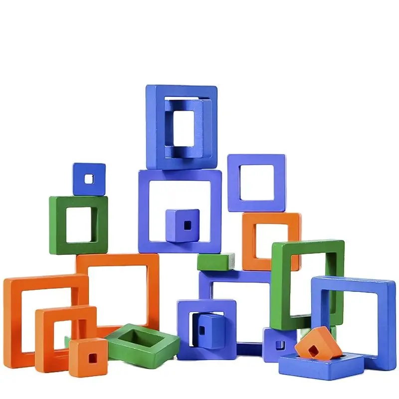 Novas crianças brinquedos educativos de madeira cognição forma geométrica correspondência quebra-cabeça pensando cubo jogo de tabuleiro cor do bebê presentes crianças