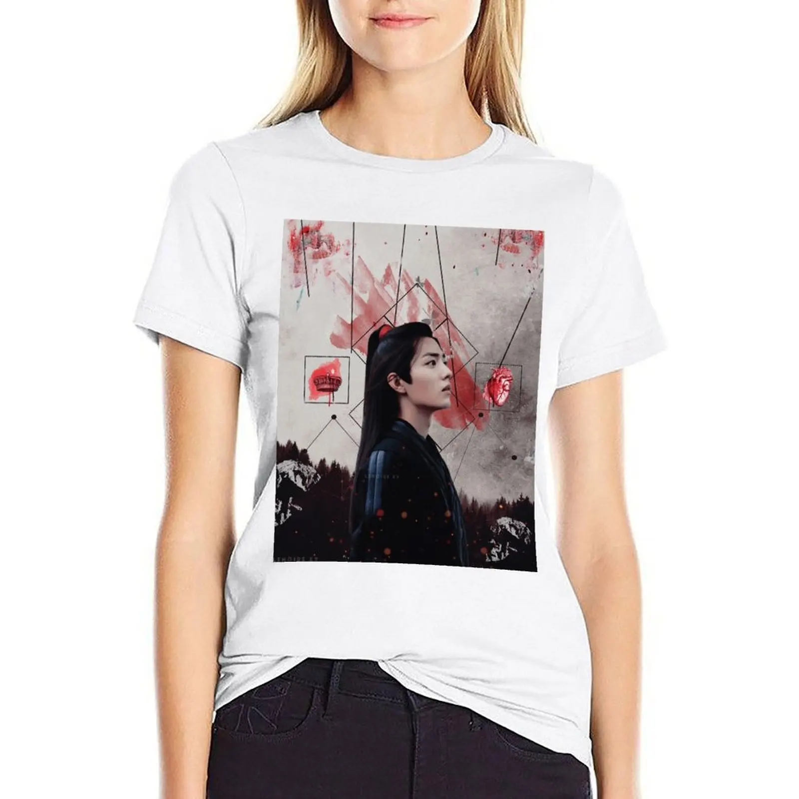 

Wei Wuxian Wei Ying T-shirt Blouse anime clothes t-shirts for Women loose fit