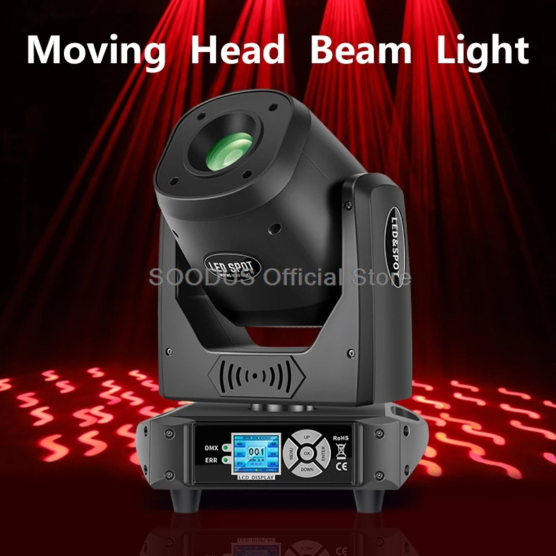 Light 100W DMX Beam Stage Lights Moving Head Light With Sound Activated LCD Display With Pattern For Wedding DJ Party Lighting