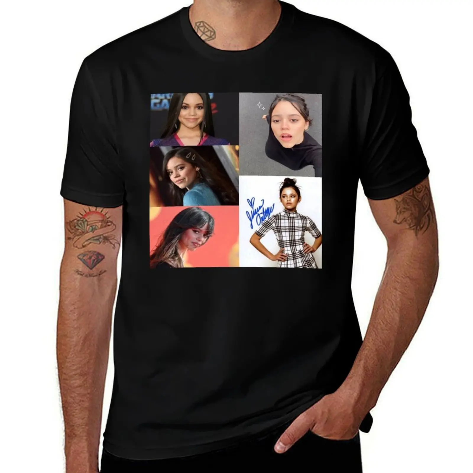 

jenna ortega signed T-Shirt Breathable Sportswear T-Shirt for Men