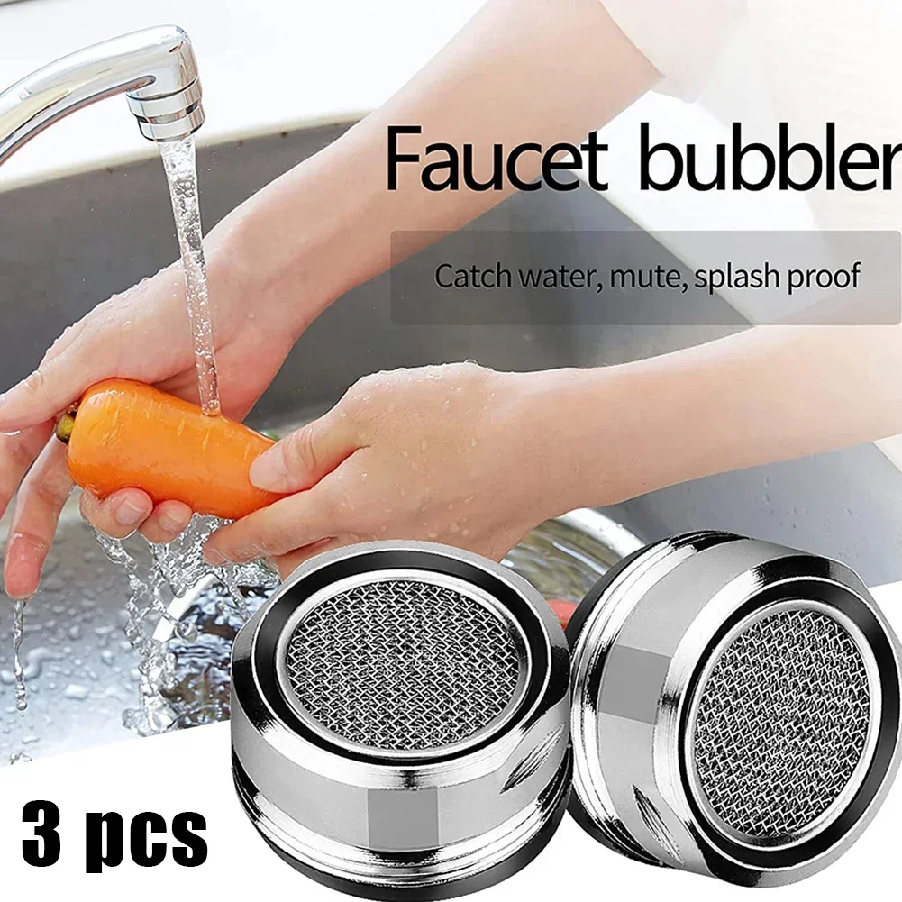 3pcs Brass Water Saving Faucet Tap Aerator Replaceable Filter Mixed Nozzle M24 24mm Thread Bathrooms Faucet Bubbler Spout Net NE