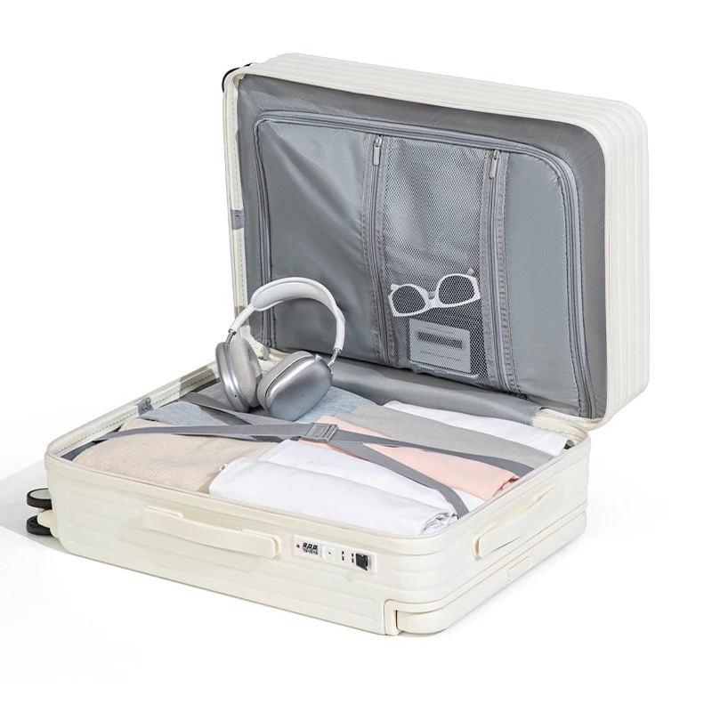 حقيبة سفر بعجلات واسعة أمتعة الكمبيوتر سعة كبيرة كلمة المرور متعددة الوظائف الأمتعة 20 بوصة حقيبة حمل 26 بوصة حقيبة سفر #4