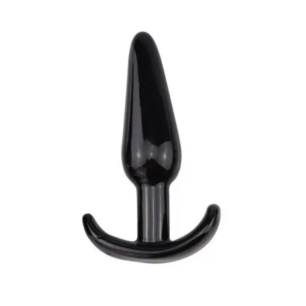 Silicone Butt Plug Anal Beginner Play Smooth W/ Handle Sex Toy Small 3-Colors