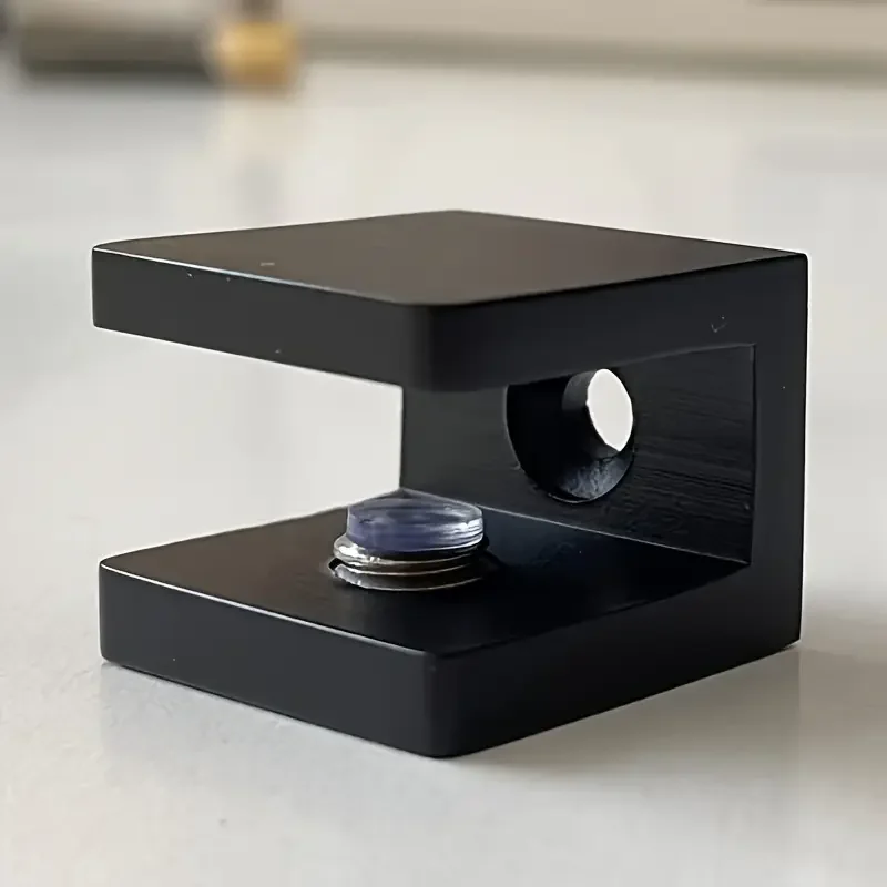 4pcs Space Aluminum Glass Clamps Shelves Holder Corner Bracket Clamp Aluminum Square Glass Clips Whole Black
