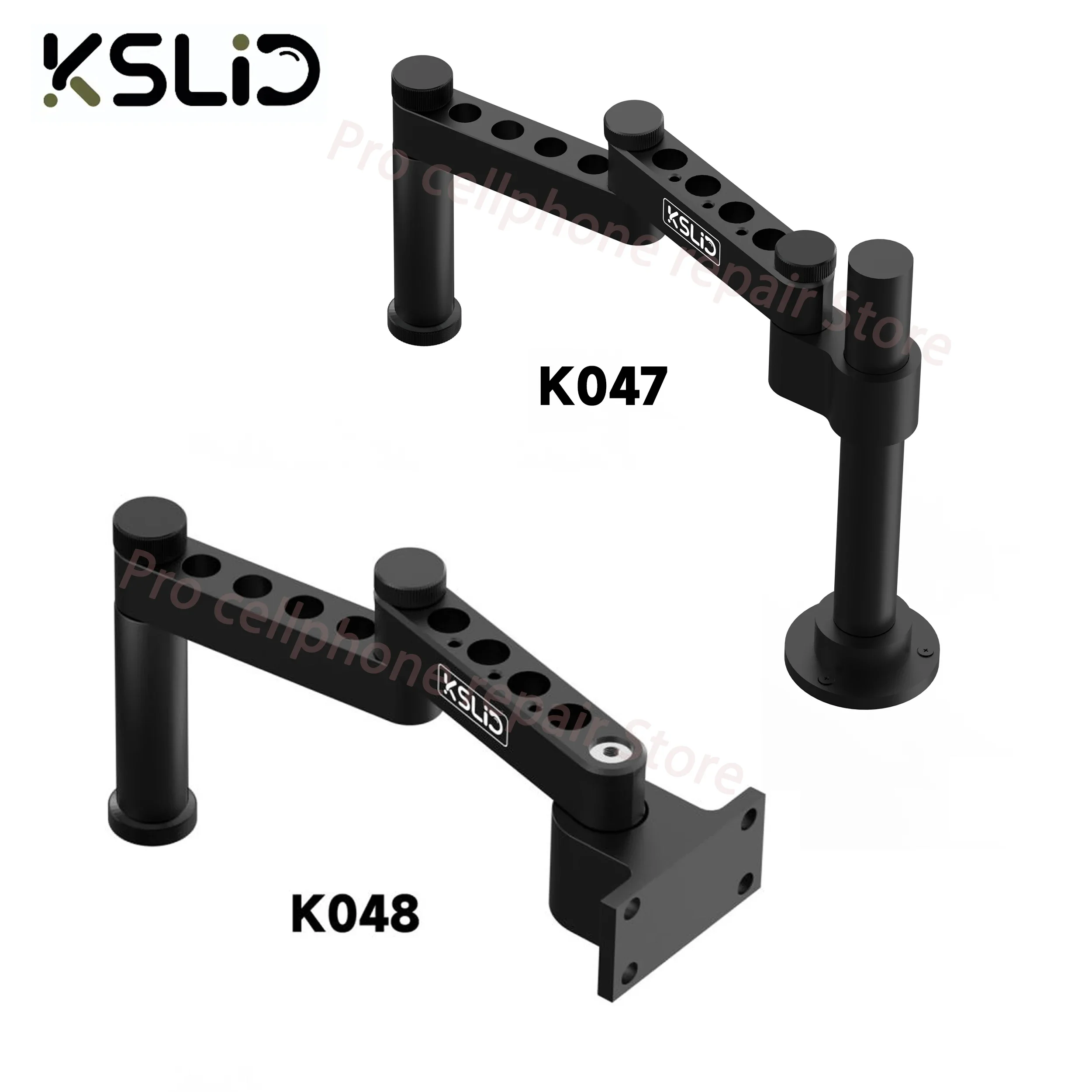 KSLID-Bras oscillant pliable en métal pour microscopes, support universel, K047, K048, compatible avec 99%