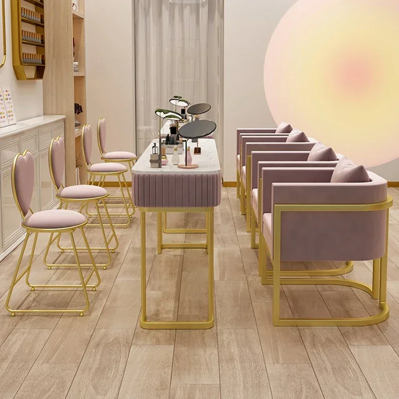 Modern Luxury Nail Tables Japanese Multifunction Reception Desks Marble Tabletop Nail Tables Dressing Manicure Furniture FYMT