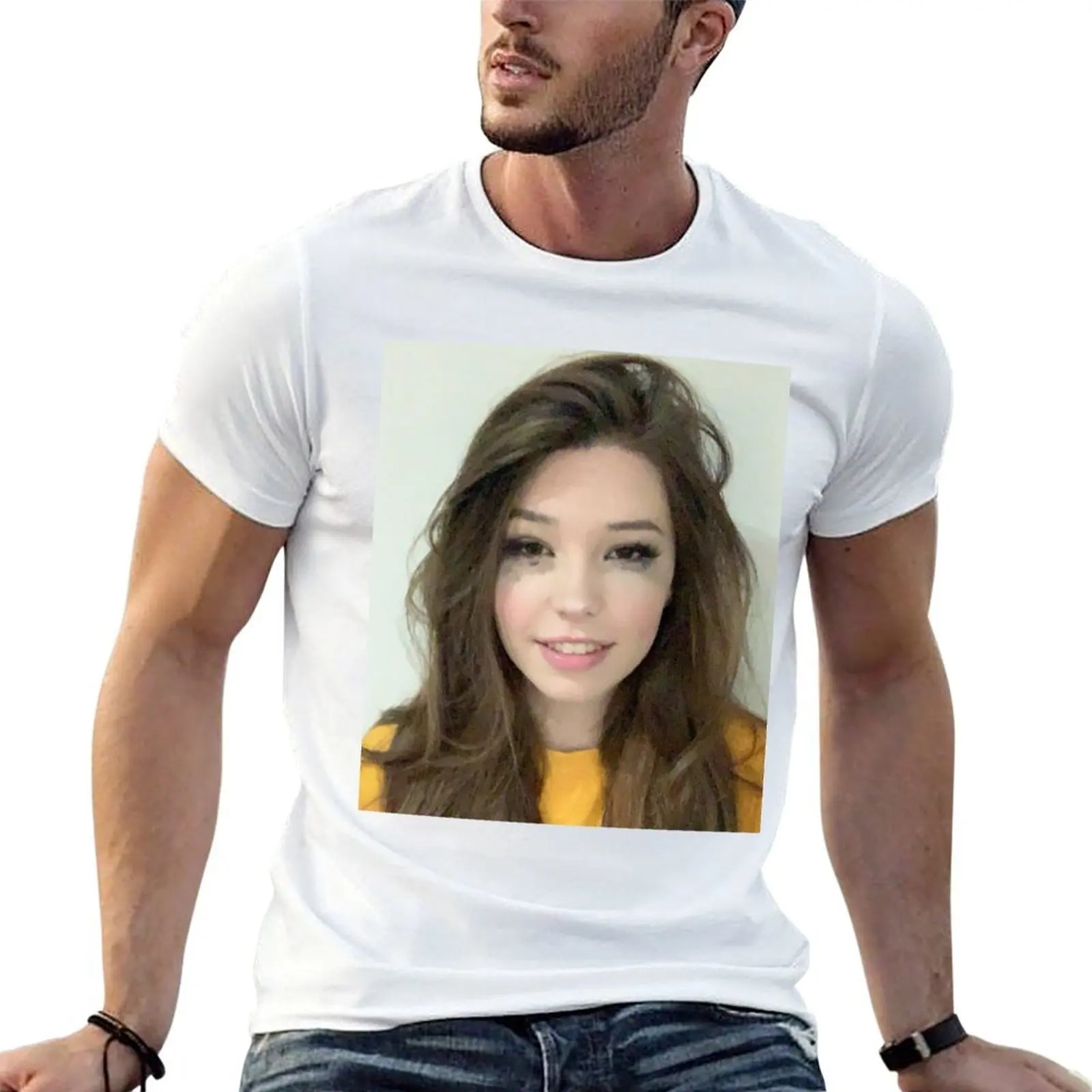 

belle delphine’s mugshot T-Shirt t shirt personalised t shirt man luxury T-Shirt
