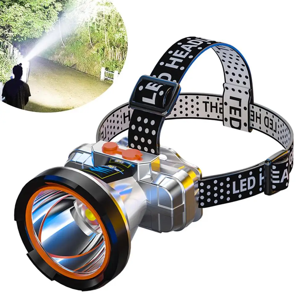 Luz fuerte montada en minero, luz nocturna de resistencia brillante, Usb, largo alcance, pesca nocturna en el agua, M1h1