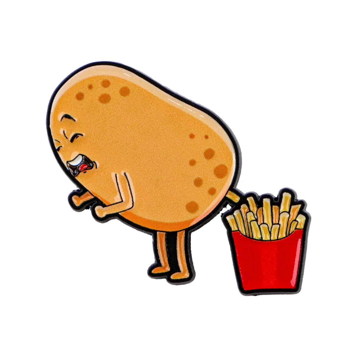 Funny Potato Enamel Pin Food Lover Brooch Lapel Pins Badge on Backpack Clothing Accessories Fashion Jewelry Friends Gifts