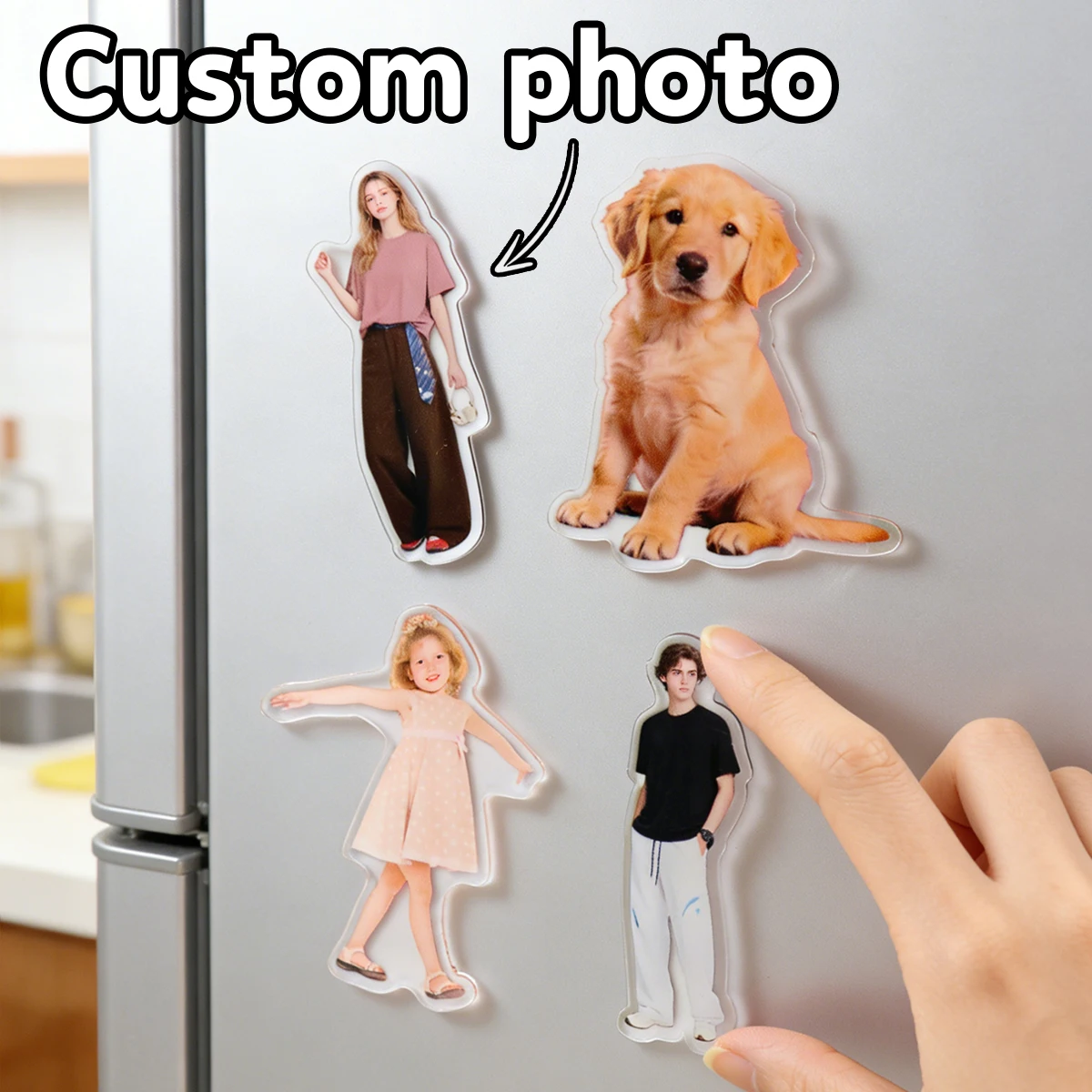 Custom Fridge Magnets With Picture, Personalized Home Decor, Strong Fridge Magnets, Customized Photo Fridge Magnets,