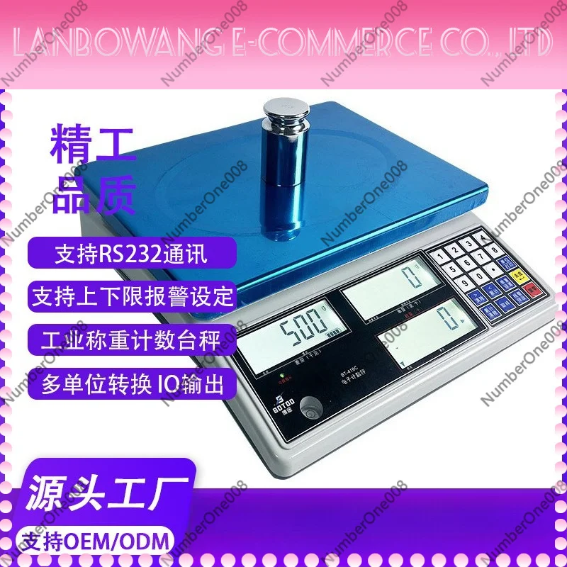 30kg Digital Counting Scale Electronic Table Scale High Precision for Pharmacy Warehouse Factory Laboratory Shipping