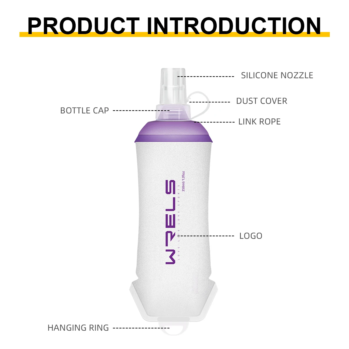 Faltbare Silikon-Wasserflasche für Sport - usage example