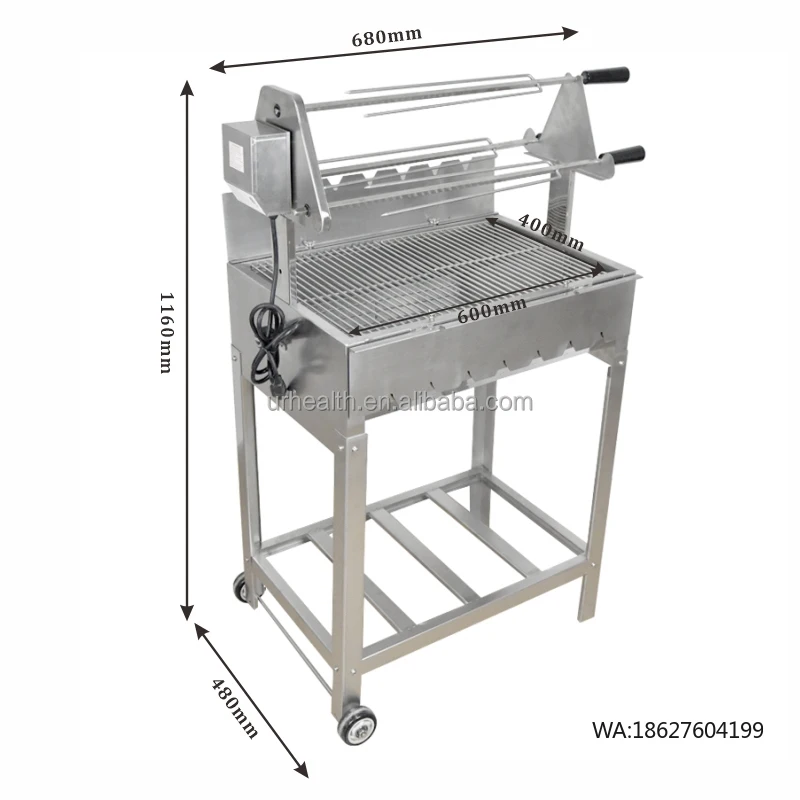 

Уличный стальной гриль-барбекю и коптильня Ur-Health с одним мотором для приготовления пищи, сделано в Польше