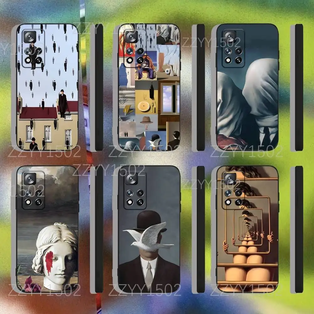 

R-Rene Magritte Art Phone Case For Samsung S25,S24,Ultra,S20,S30,Plus,S22,S23,Ultra,Plus,5G Slim Fit Dustproof
