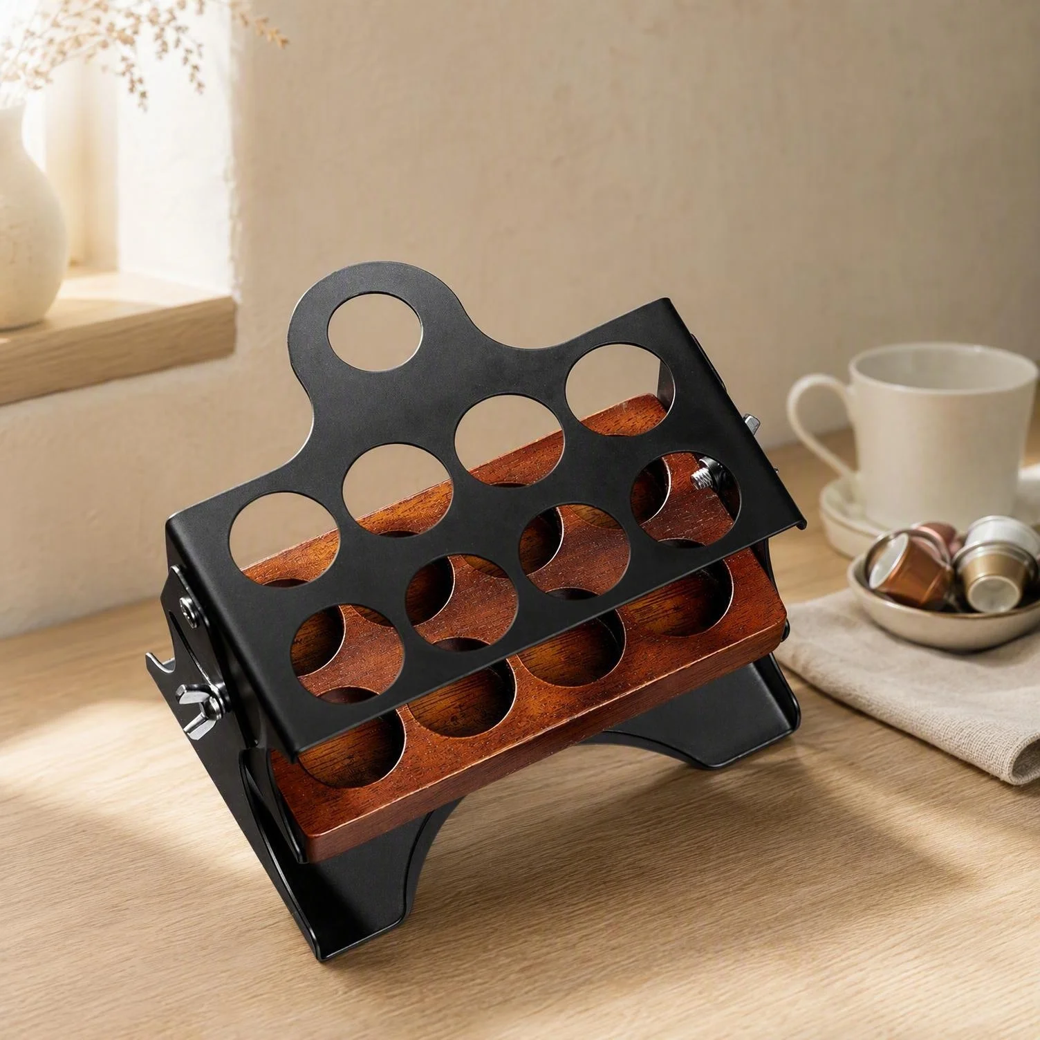Coffee Bean Tubes Mini Glass Airtight Vacuum Storage With Pump Dispenser Container Organizer Canister Set Adjustable Accessories view 6