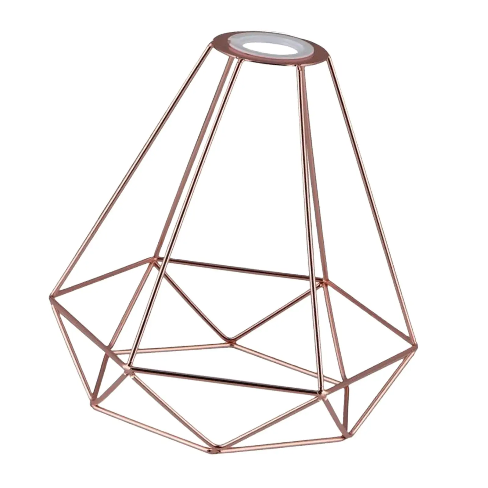 Pendant Lampshade Diamond Shape Decoration Light Bulb Cage Guard Practical Cover Wire Antique Holder for Ceiling Cafe Bedroom