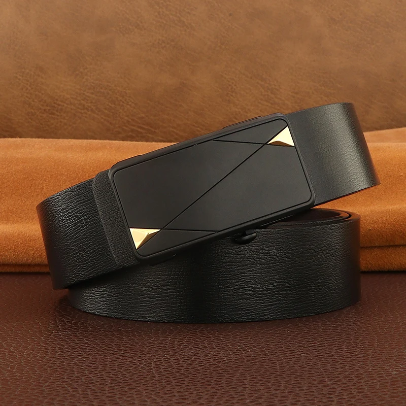 High quality belts men Automatic Buckle luxury famous brand genuine leather No teeth or holes formal casual ceinture homme Z251