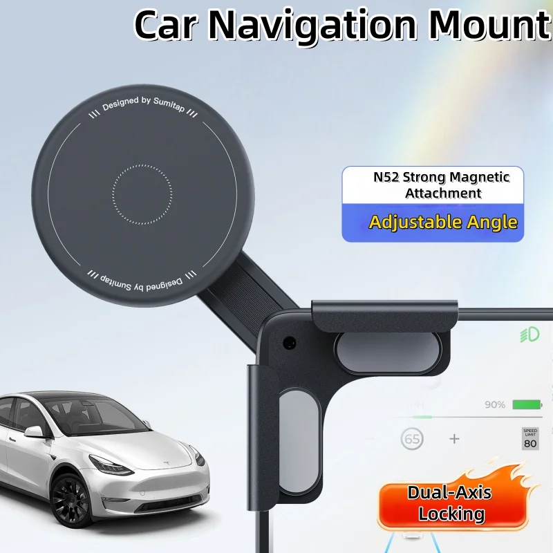 Suporte de telefone para carro de silicone MagSafe Suporte de tela com borda magnética para veículos de nova energia Suporte de telefone para carro em